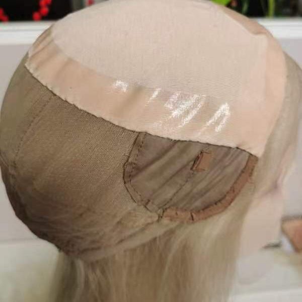 wholesale medical wigs in stock silk top wigs frontal lace silicone anti slip for cancer patients