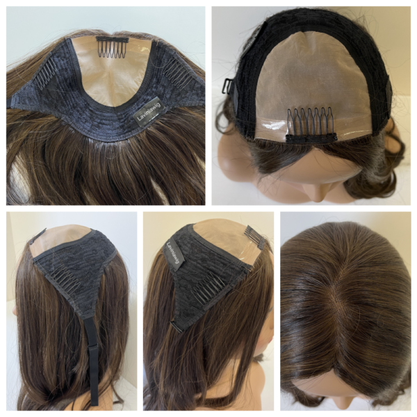 medical use hair loss hair topper with mono top and silicone to anti slip european virgin hair topper