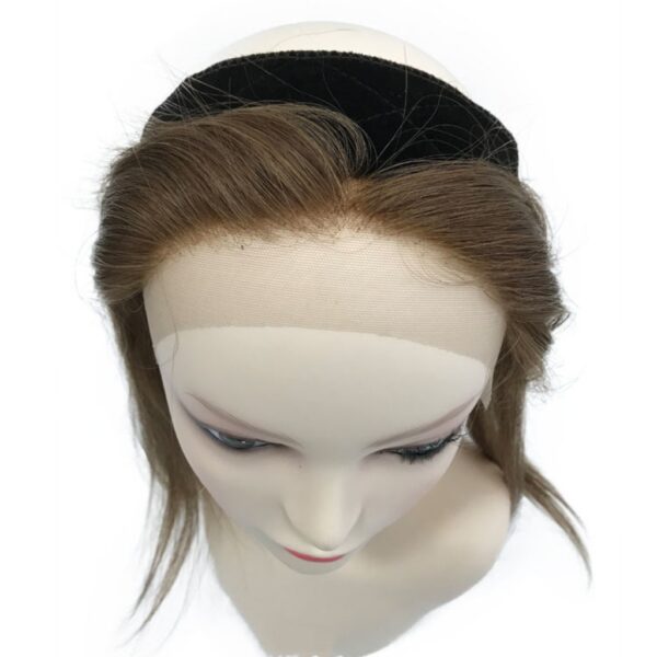 comfortable lace front band/lace grip with hair virgin hairpiece seamlessly blend with natural hair